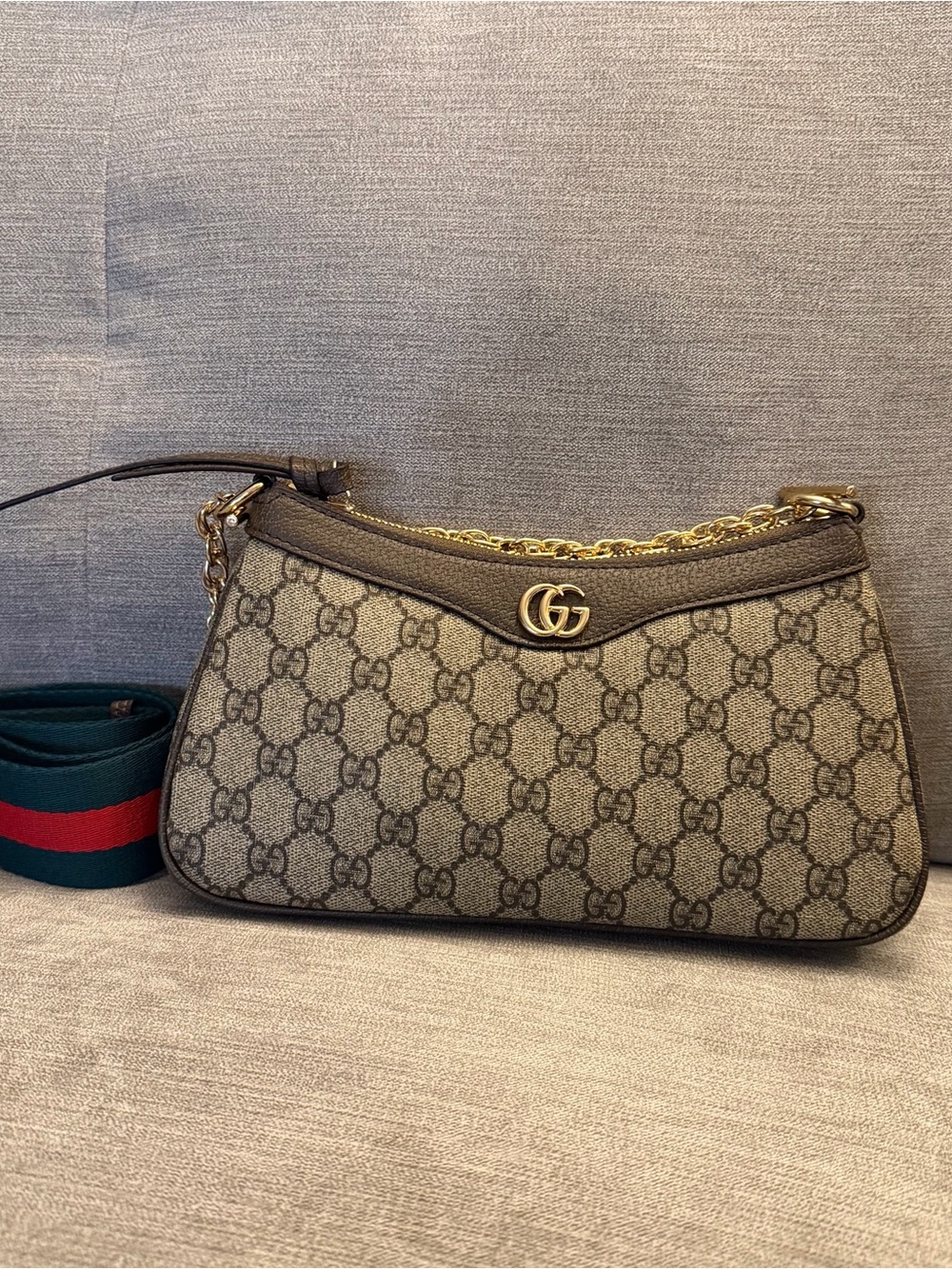 Gucci Ophidia Small Bag Color Beige Handle Material Canvas Women